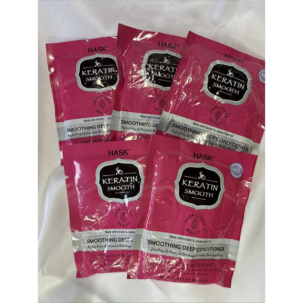 (Lot Of 5) Hask Keratin Protein Deep Conditioning Hair Treatment 1.75 oz Each